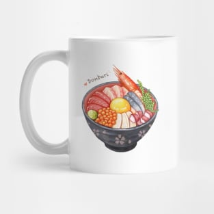 Japanese Food Illustration❤️Seafood Donburi Mug